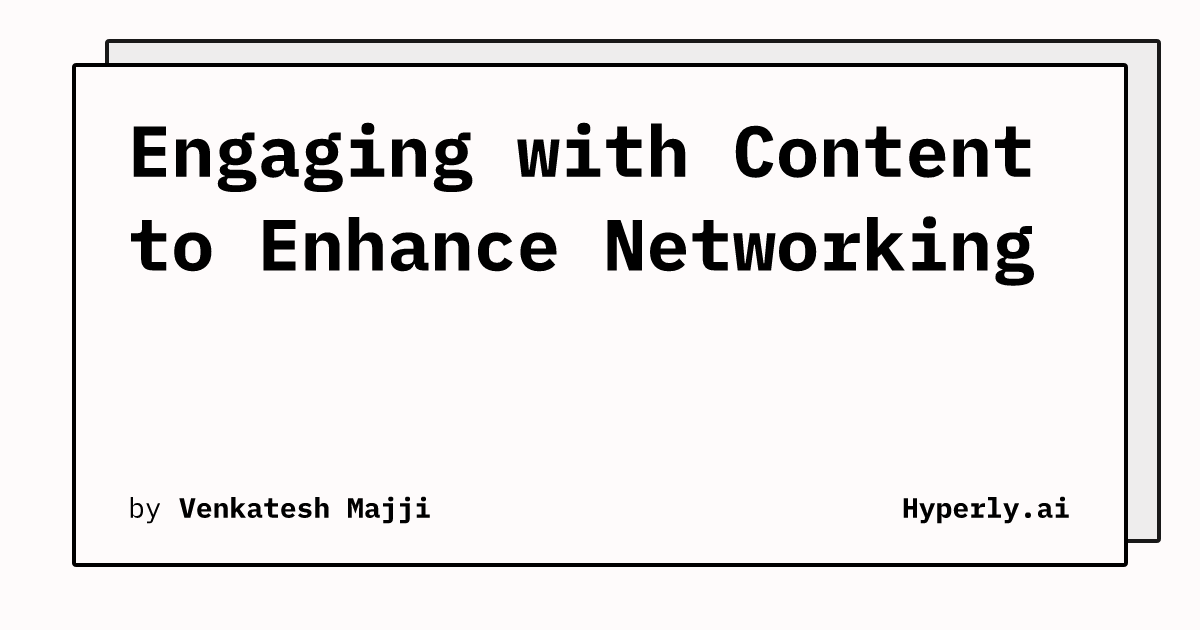 content-to-enhance-networking