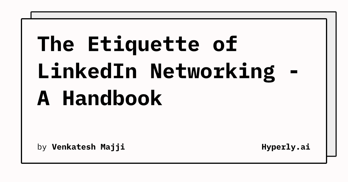 etiquette-of-linkedin-networking